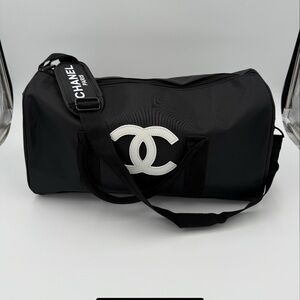 Black and White Duffel Bag